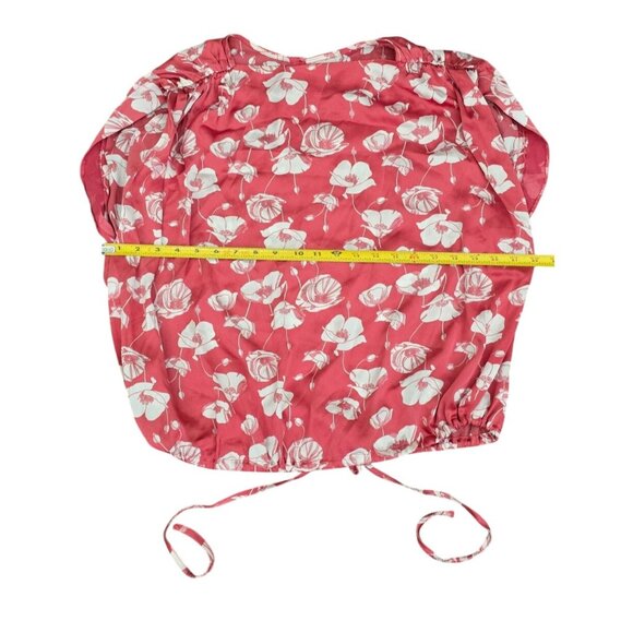 Worthington Womens Floral Pink & White Blouse Size XL - Picture 6 of 7